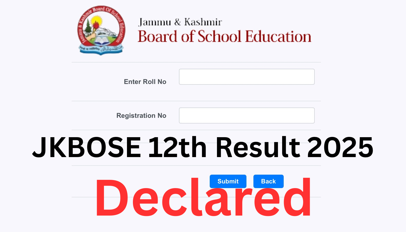 JKBOSE 12th Result 2025